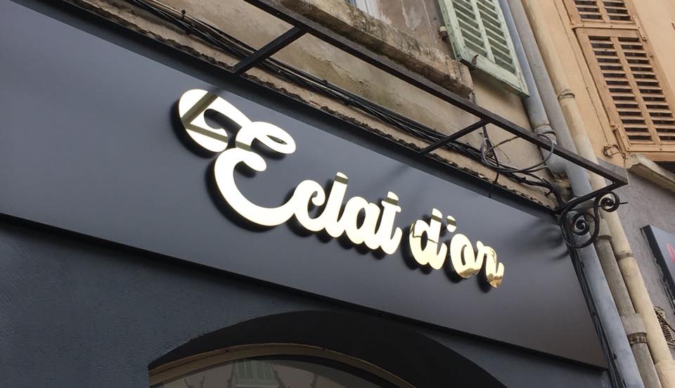 enseigne lettres alu miroir
